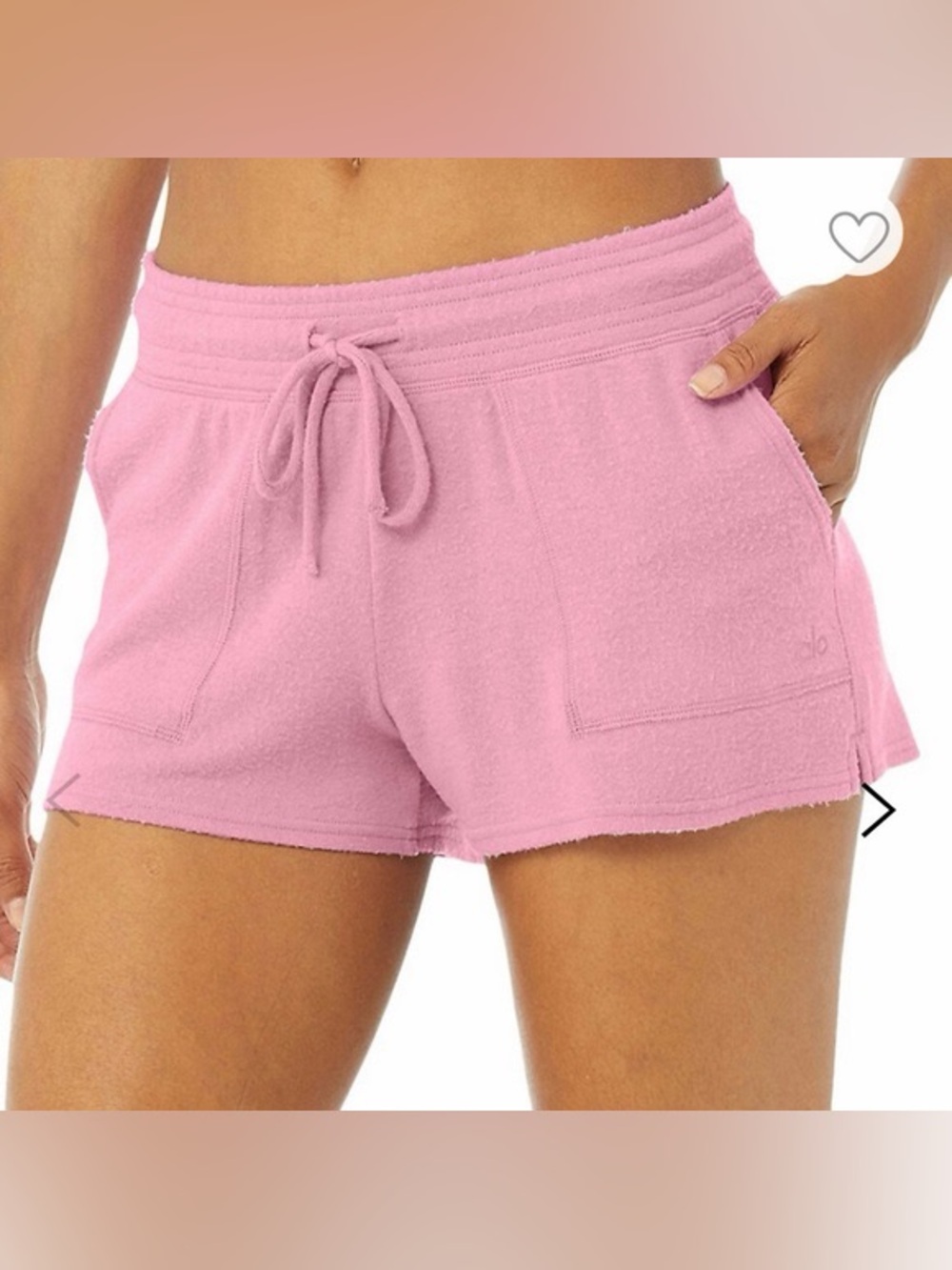 Alo Pink Terry Drawstring Women’s Shorts